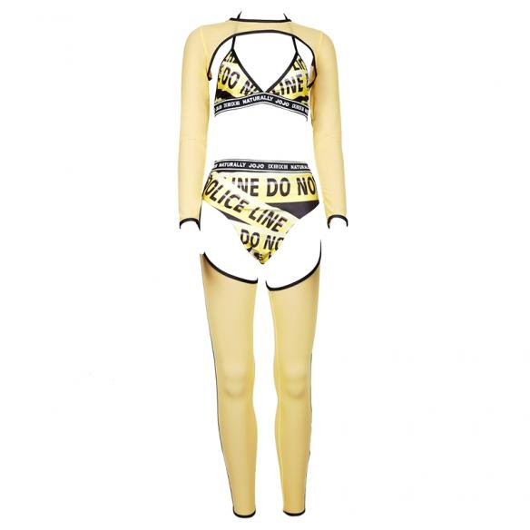 Yellow Monogram Print Outfit