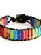 Rainbow Pride Chakra Natural Stone Tube Beads Bracelet