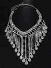 Flownerm Shape Rhinestone Necklace