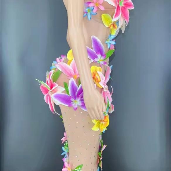 Diamond Flower Drag Dress