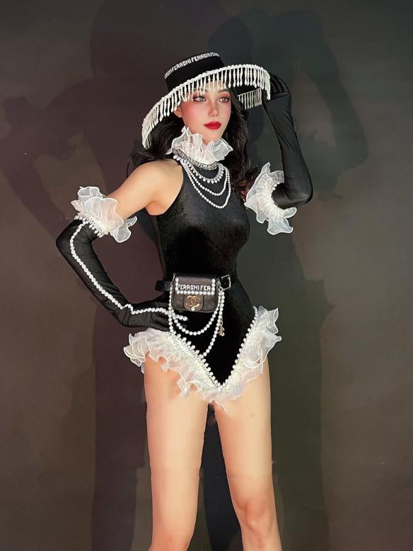 Black Velvet Leotard (includes hat & gloves)