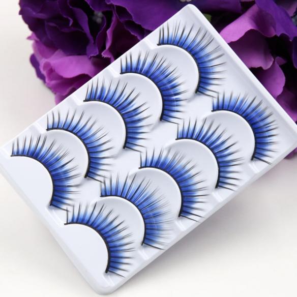 Blue/ Purple and Black False Lashes