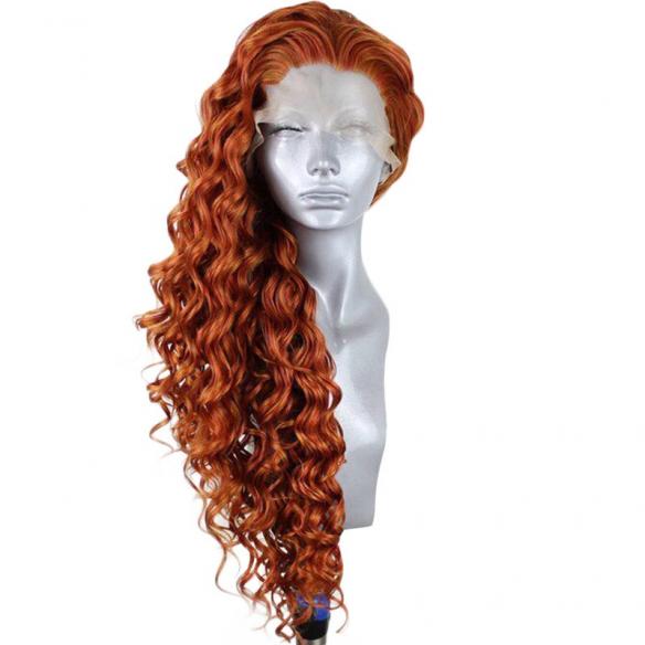 Orange Wave Lace Front Drag Wig