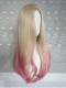 Blonde With Pink Highlight Drag Wig