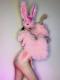 Full Set Pink Rabbit Costume (include coat & mask)