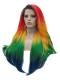 Custom Rainbow Color Lace Front Wig