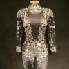 Silver/ Gold Pattern Bodysuit