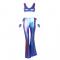 Gradient Blue Two Pieces Bodysuit