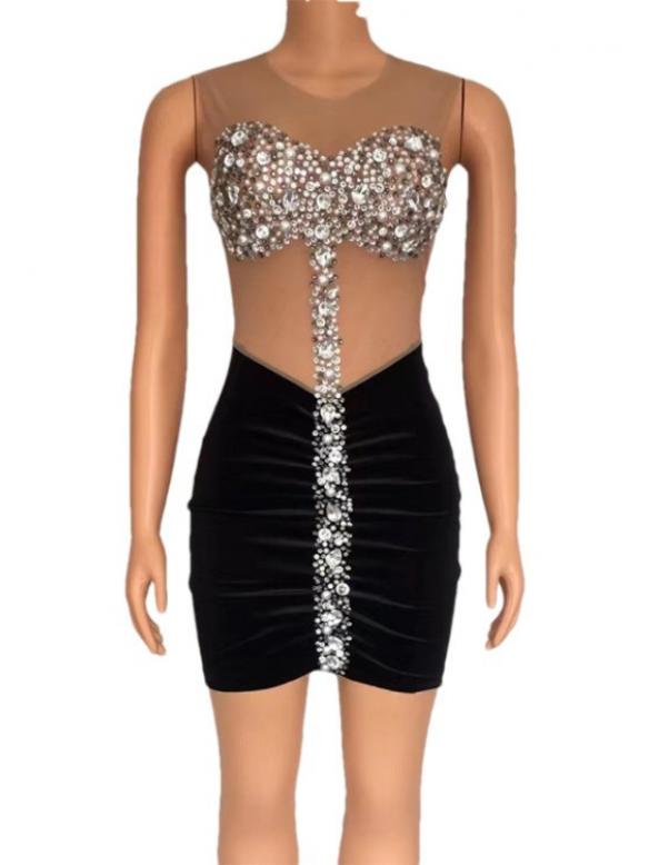 Back Fringed Sexy Drag Bodysuit