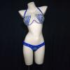 Multi- color Rhinestone Blue Bikini