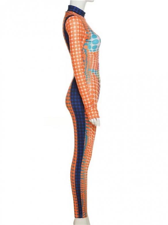 Orange spots bodysuit