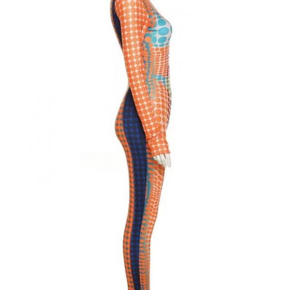 Orange spots bodysuit
