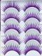 5 PAIRS PURPLE DRAG EYELASHES