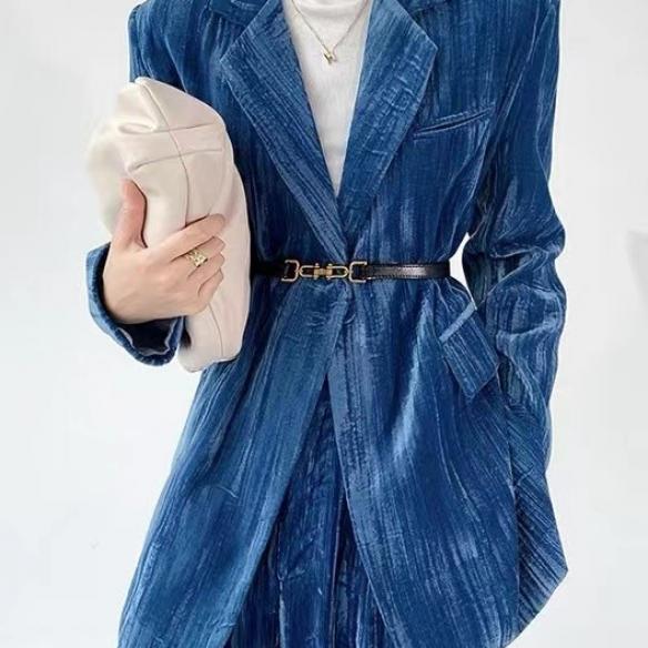 Sky blue velvt suits