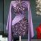 Purple silk sequin dress