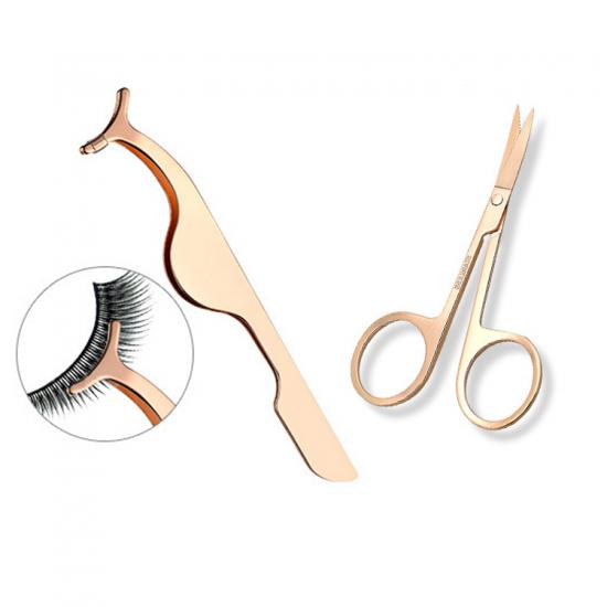 Gold False Lashes Set Beauty Raywigs