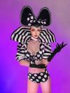 Black and white stripes suit (include headdress & gloves)