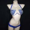 Multi- color Rhinestone Blue Bikini