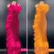 Various Colors Feather See Through Dress