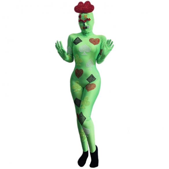 Green Cards Bodysuit