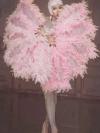 Pink Feather Long Dress (includes hat & fan)