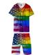 LGBT Pride Sporty Two-Piece Outfit (Baseball Jersey & Shorts)