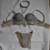 Silver Flashing String of Beads Bikini