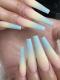 24 pcs grandient matte press on nails ballet extra long set
