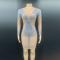 Blue Rhinestone Transparent Short Dress