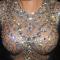 Sparkly Rhinestone Transparent Dress