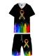 LGBT Pride Sporty Two-Piece Outfit (Baseball Jersey & Shorts)