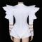 White Crystallised Rave Leotard Bodysuit