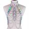 Silver Body Cage Harness Bra Laser Metal Chain Rave Costume