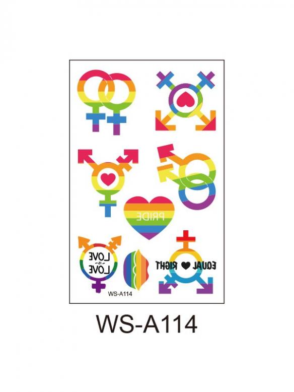 10 Pcs Pride Tattoo Stickers