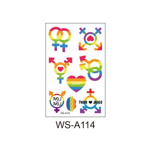 10 Pcs Pride Tattoo Stickers