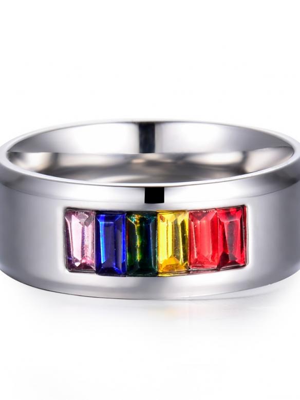 Rainbow Cubic Zicornia Ring