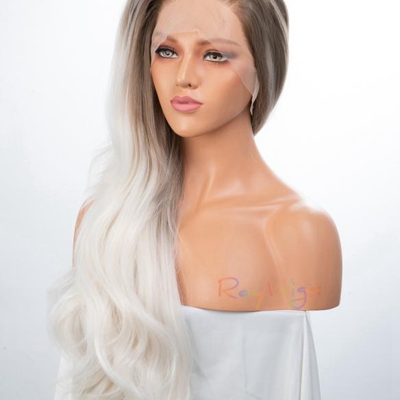 Human Hair Full Lace Wig Curly Ash Brown