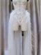 White Rhinestone Leotard With Trailing Dress