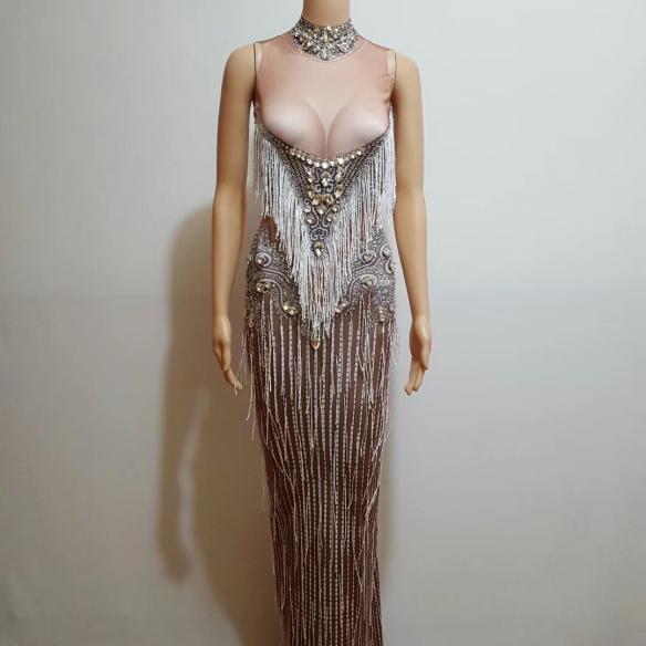 Pattern Tassel Dress