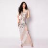 Silver Sequin Transparent Sleeveless Dress