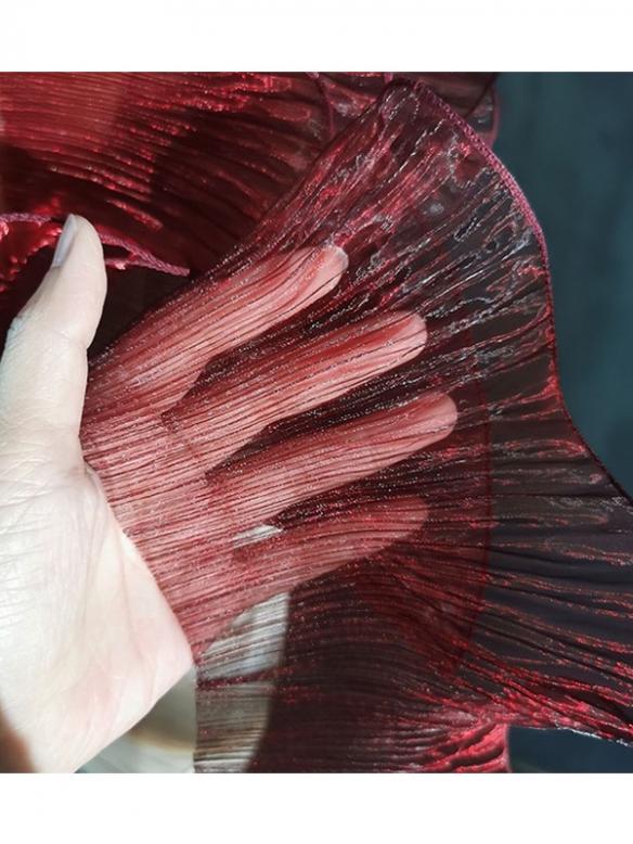 DIY Red Organza Fabric (100cm*13cm)