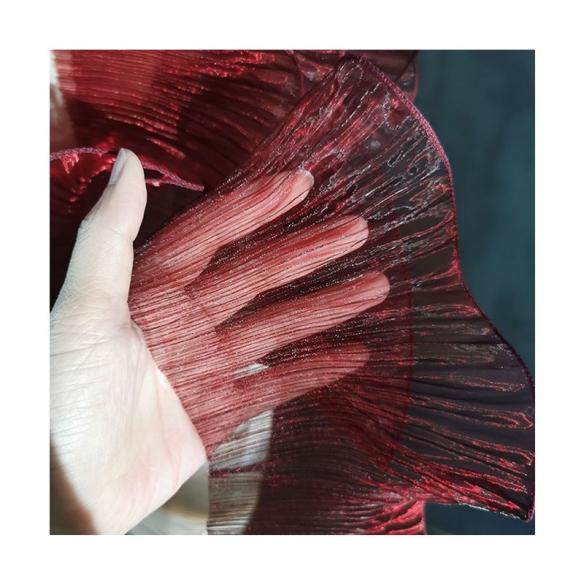 DIY Red Organza Fabric (100cm*13cm)