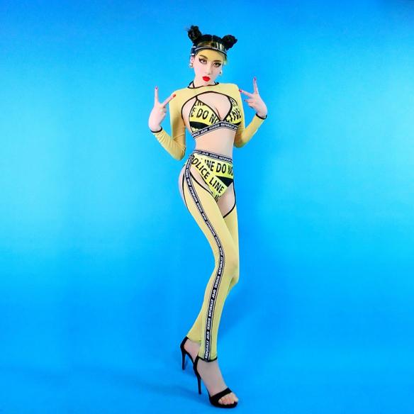 Yellow Monogram Print Outfit