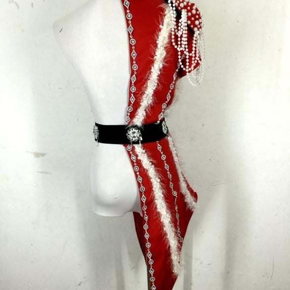 Black & Red Half Unique Style Dress