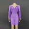 Purple Rhinestone Tassel Dress