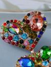 Three Colors Heart Shape Earrings