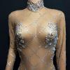 Skincolor Sparkly Rhinestone Dress