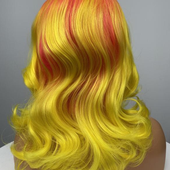 Yellow & Orange Mixed Color Wig
