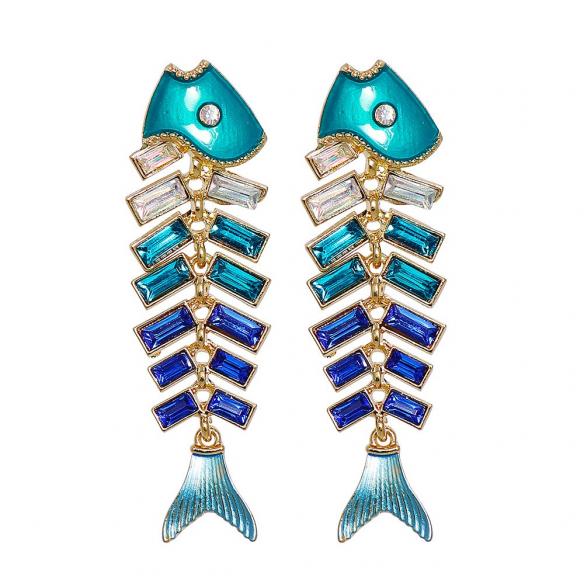 Blue Fish Earrings