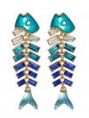 Blue Fish Earrings